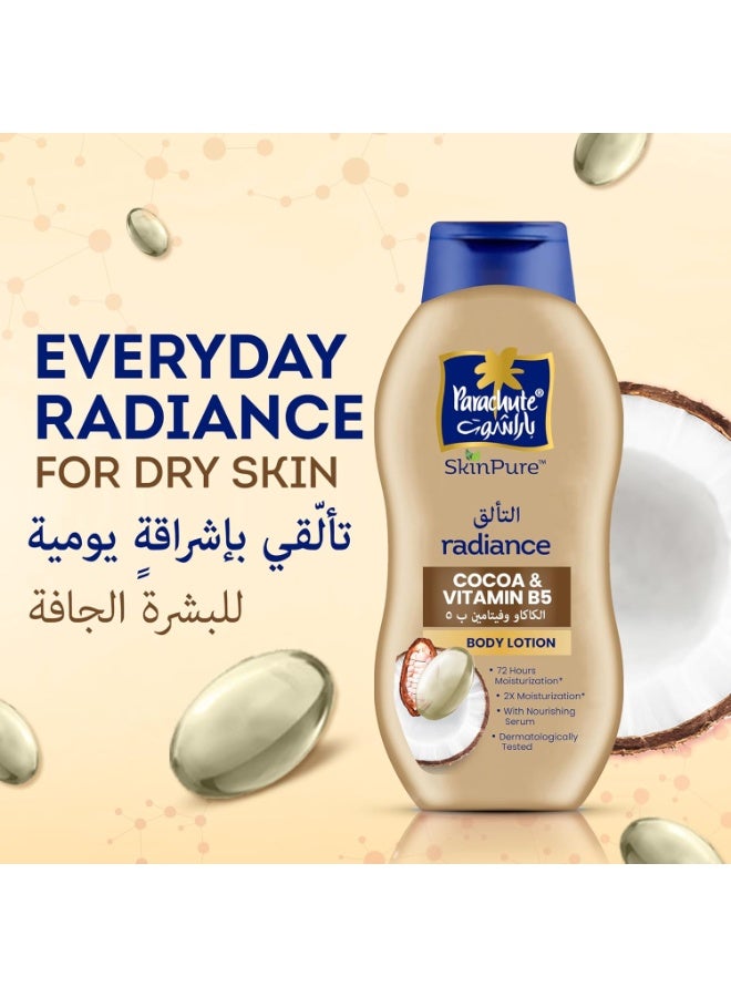 Parachute Radiance Cocoa & Vitamin B5 Body Lotion 400ml - Image 4
