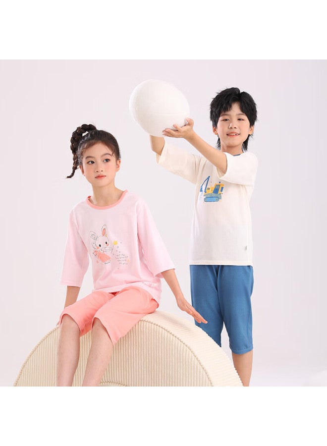 Yuzhaolin Kids Pajamas Boys Girls Home Wear Set Baby Air Conditioning Clothes Children's Clothing Magic Elf 110