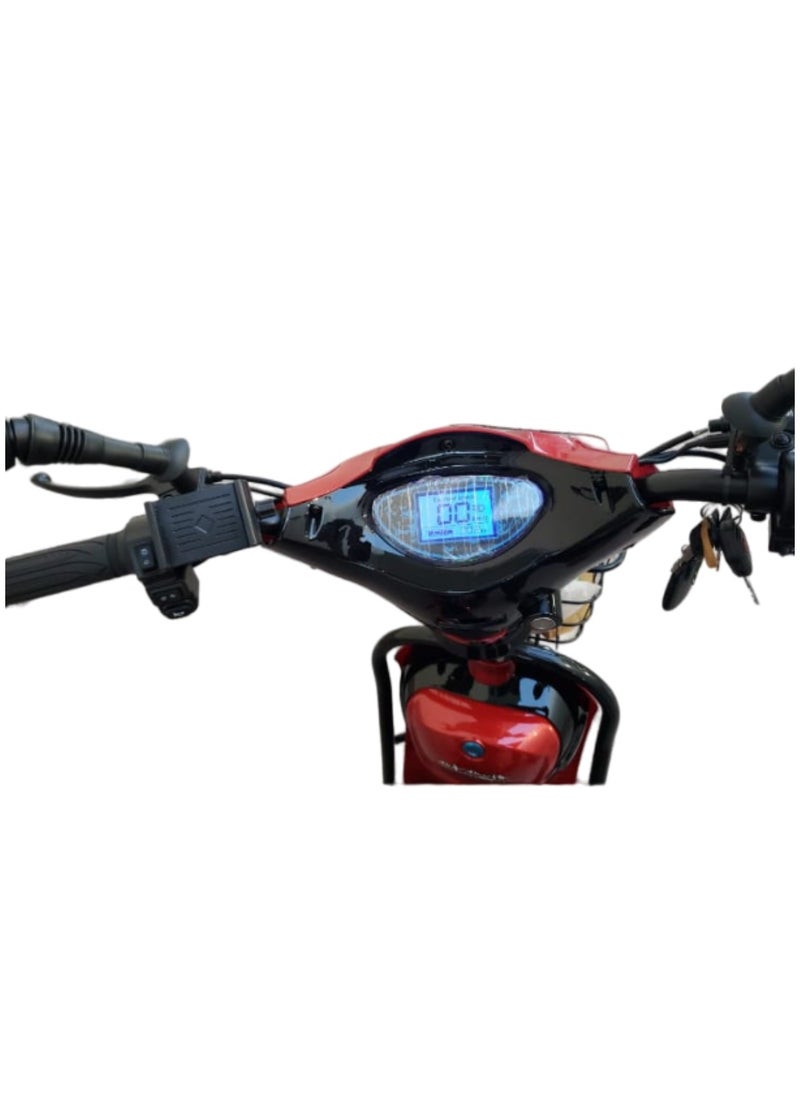 Winner Sky Electric Bike With Grocery Basket With Strong Battery Red 16 size Tyre  - Image 4