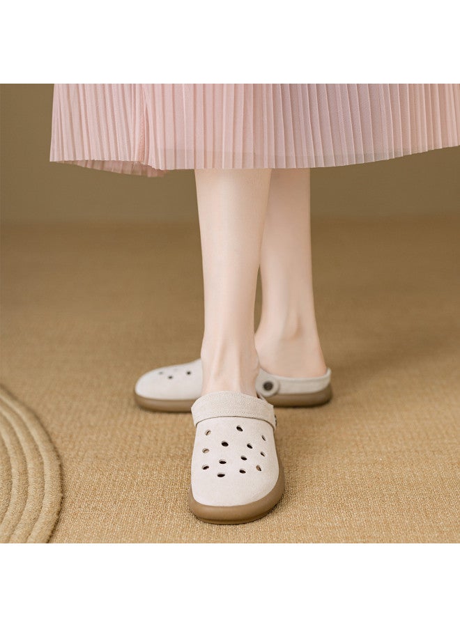 YEARCON صنادل نسائية مريحة ذات اتجاهين صيف 2025، أحذية مثقوبة قابلة للتنفس، بيركنستوك مغلقة الأصابع بسيطة - Image 3