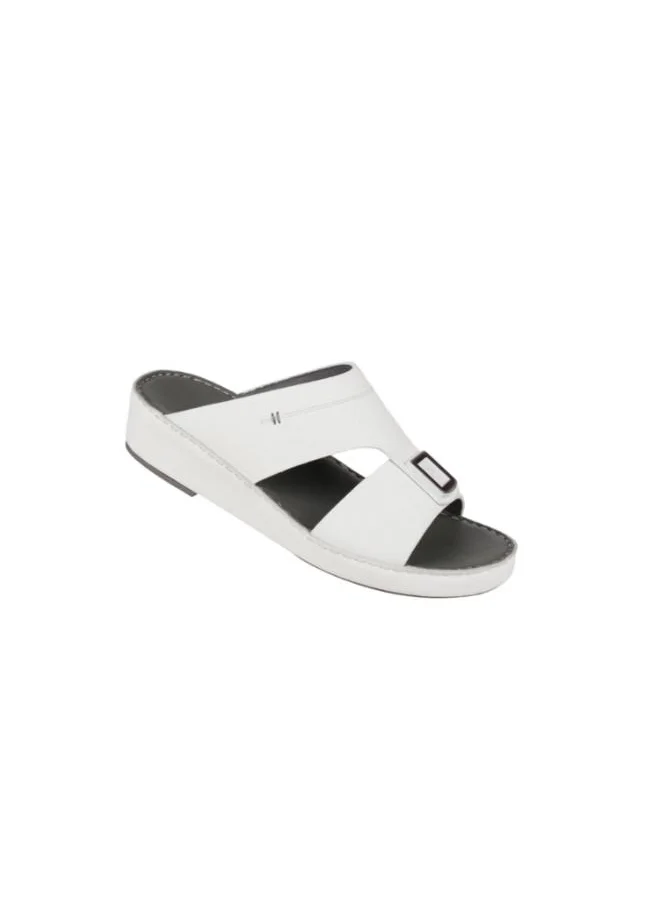 بارجيل أونو 008-3718 Barjeel Uno Mens Arabic Sandals BS 36 White