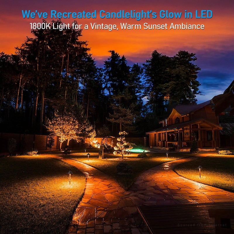 LEONLITE Update 5CCT Low Voltage Pathway Lights, 12-24V LED Landscape Path Light, 1800/2700/3000/4000/5000K, CRI90, IP65 Waterproof Landscape Lighting, Aluminum Housing, Oil Rubbed Bronze, Pack of 6 - Image 2