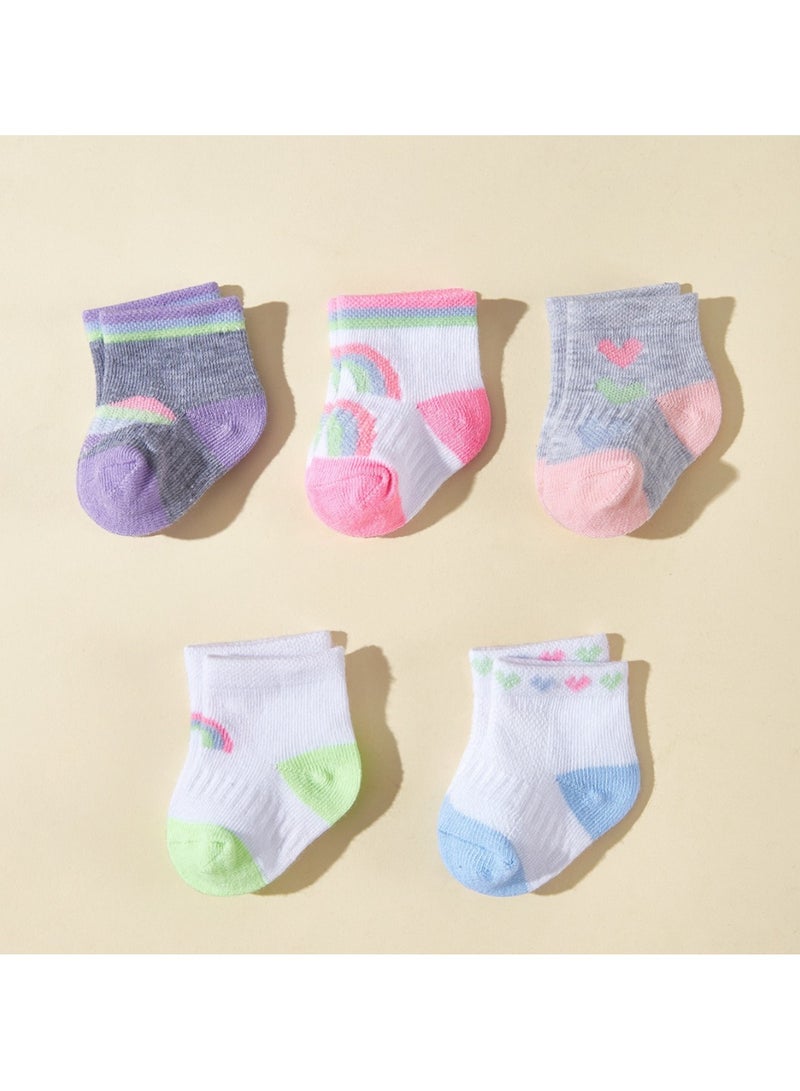 10 Pairs Of Infant And Toddler Four-Season Short Socks And Mid-Tube Socks - Image 2