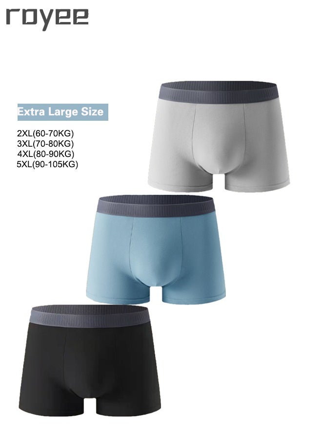 Royee - 3 * PACK Men's Pure Cotton Underwear, Graphene antibacterial Crotch  Bottom Fabric, Skin Friendly, Breathable and Comfortable, Fashion Men's Boxer Briefs - Image 1