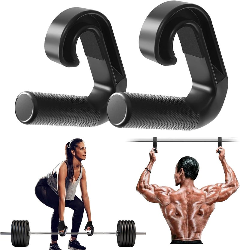 LIPSA ENTERPRISE Neutral Grip Handles for Pull Up: Ergonomic Portable Hooks for Barbell Row Deadlift Resistant Bands for Home Gym Fitness Enthusiasts (Pull up Handle) - Image 1