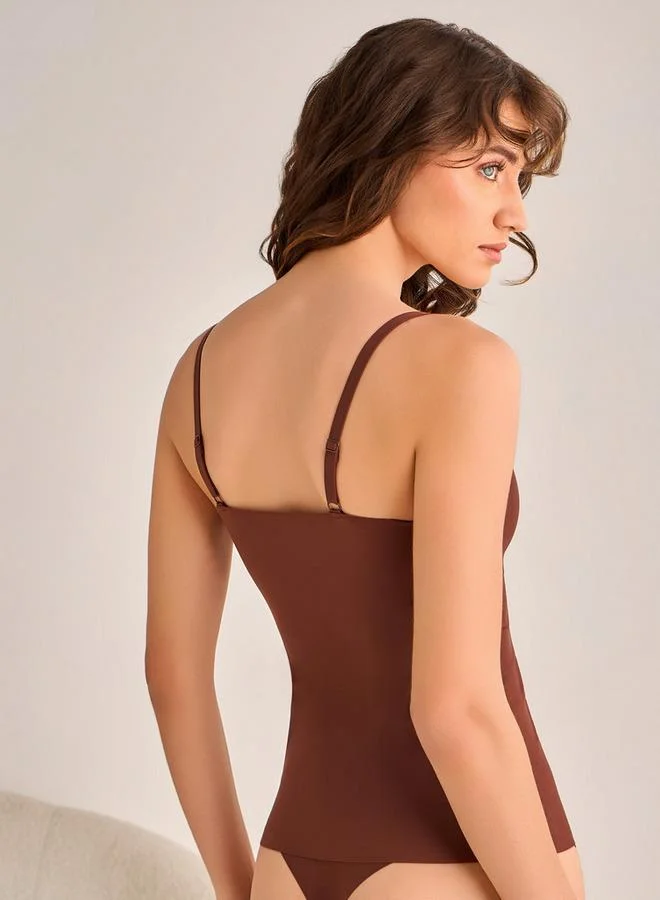 سبلاش فيڤ قميص داخلي لتشكيل الجسم بأشرطة قابلة للتعديل