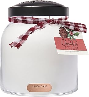 A Cheerful Giver A Cheerful Giver - Candy Cane Special Edition - 34oz Papa Scented Candle Jar - Keepers of The Light - 155 Hours of Burn  - Image 1