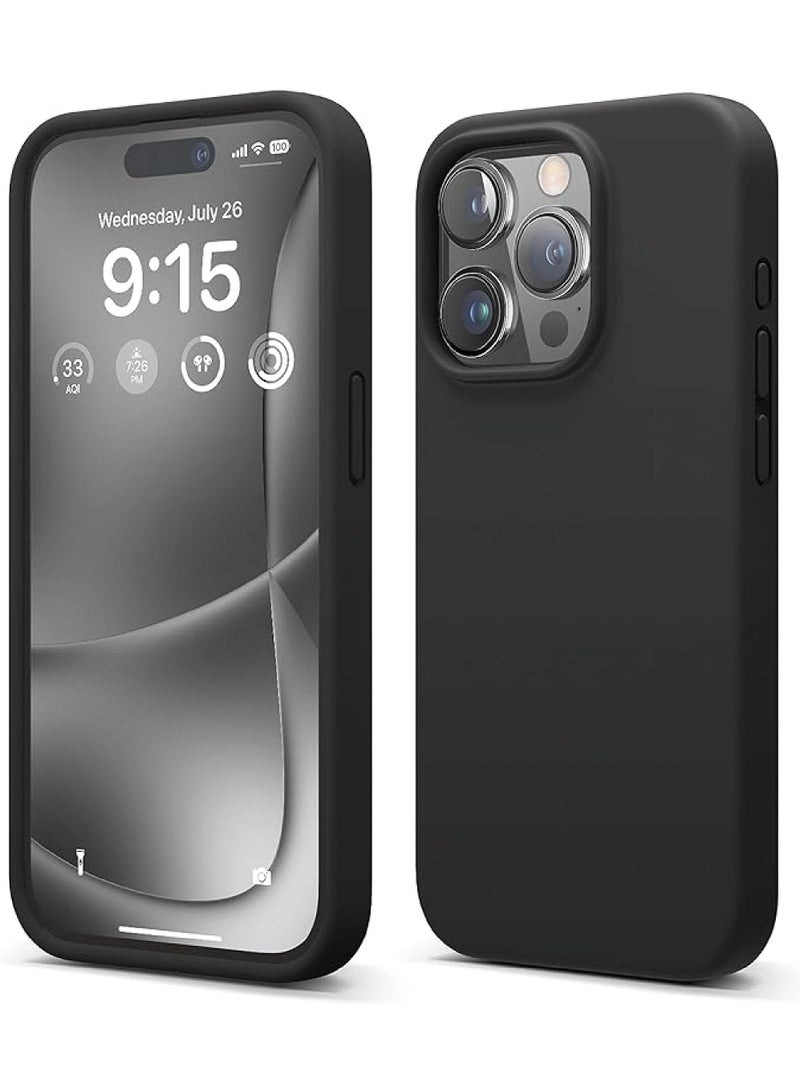 Rock Pow Compatible with iPhone 15 Pro Case Liquid Silicone Case Full Body Protective Cover Shockproof Slim Phone Case Anti-Scratch Soft Microfiber Lining 6.1 inch - Image 1