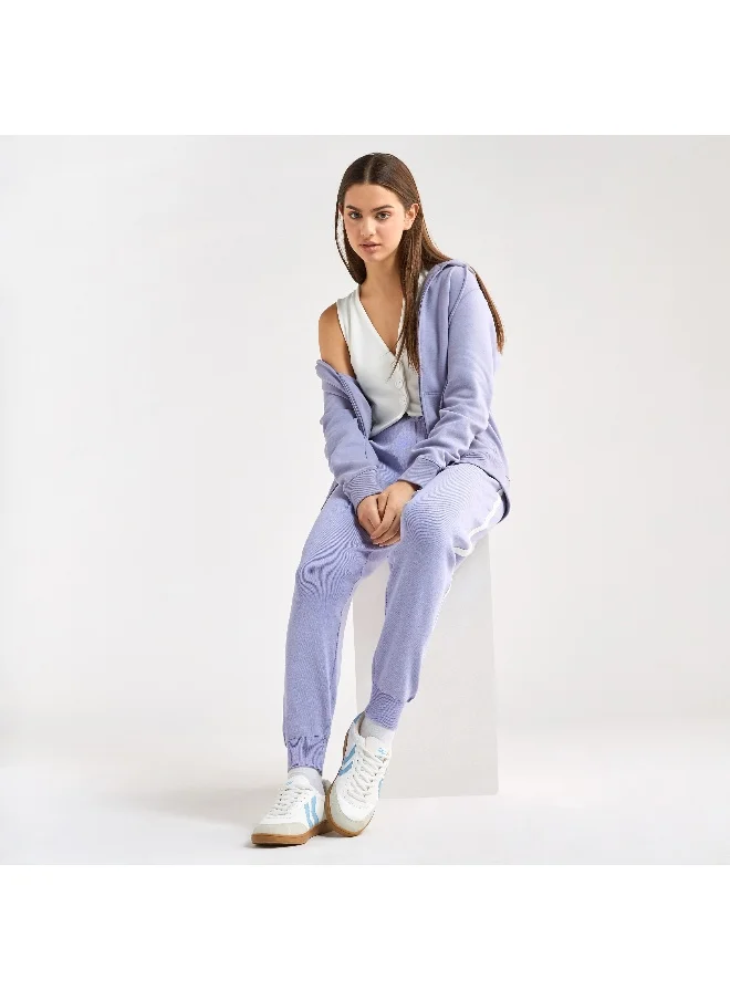 Splash FAV Panelled Joggers with Ribbed Waistband and Pockets