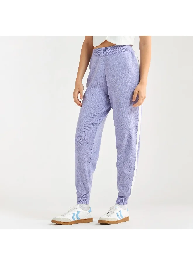 Splash FAV Panelled Joggers with Ribbed Waistband and Pockets