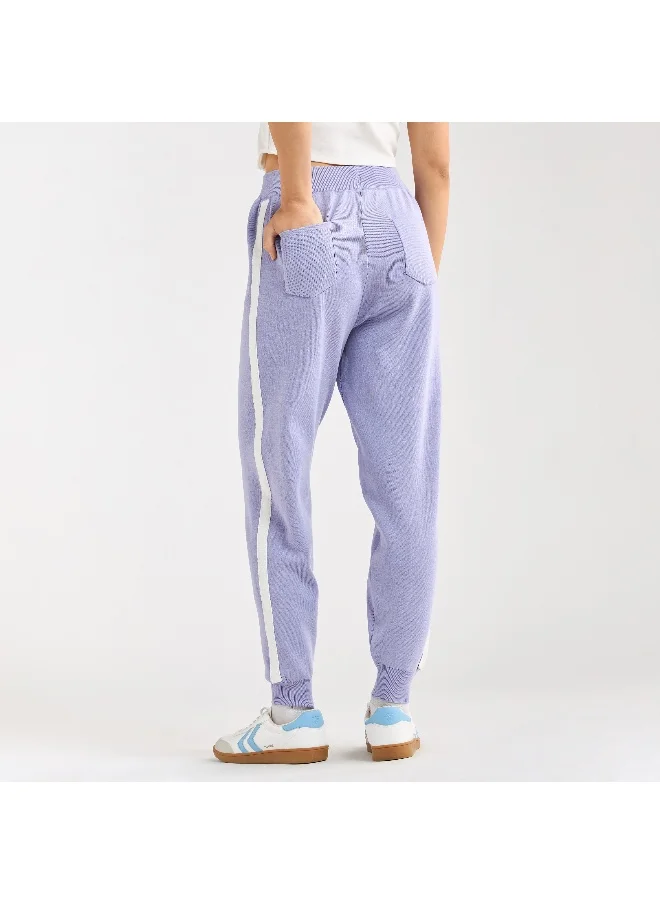 FAV Panelled Joggers with Ribbed Waistband and Pockets