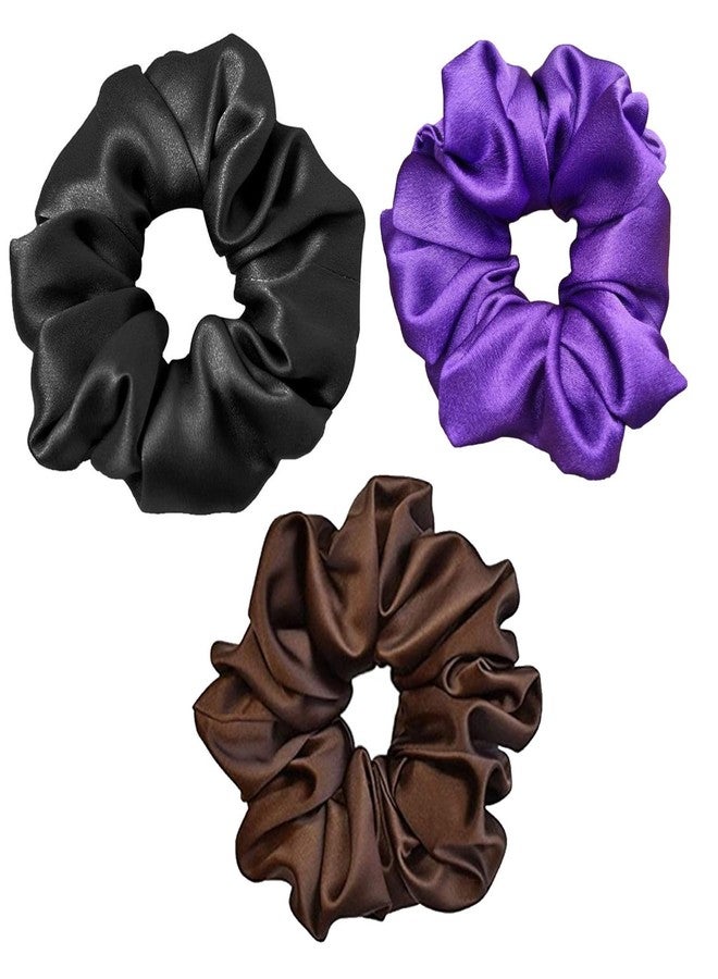 IGNOTO Premium Satin Scrunchies - Soft & Gentle for All Hair Types || Shiny Satin Hair Scrunchies - Perfect for Damage-Free Styling - Image 2