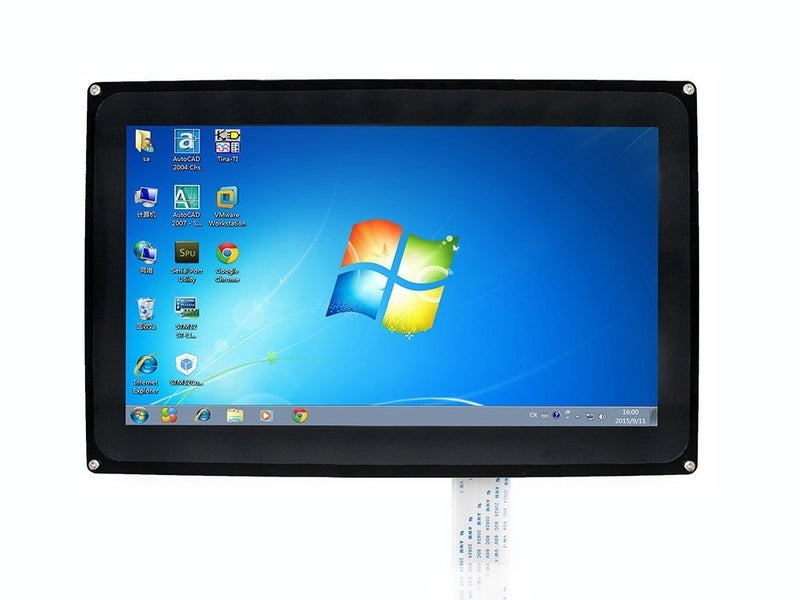 REES52 10.1inch HDMI LCD 1024x600 Capacitive Touch Screen with case for Raspberry Pi 2 3 Model B B+ &BeagleBone Black Support Raspbian Ubuntu Windows 10 IoT with Video Input for Raspberry Pi 3 - Image 3