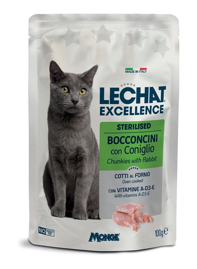 Monge LeChat Excellence Sterilized Chunkies with Rabbit 24*100g