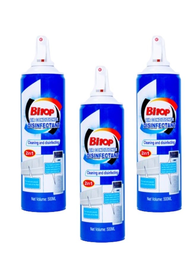 BITOP Air Conditioner Disinfectant Foam Spray 500ml - Pack of 3, AC Cleaning & Disinfecting, Sterilizing Deodorant for Household Use  - Image 1