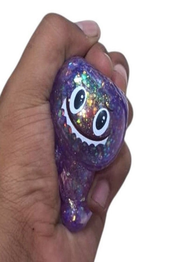 squishy Mainan Squishy The Monster Labubu Warna Warni Mainan Pencet Soft Toy Penghilang Stress Purple - Image 2