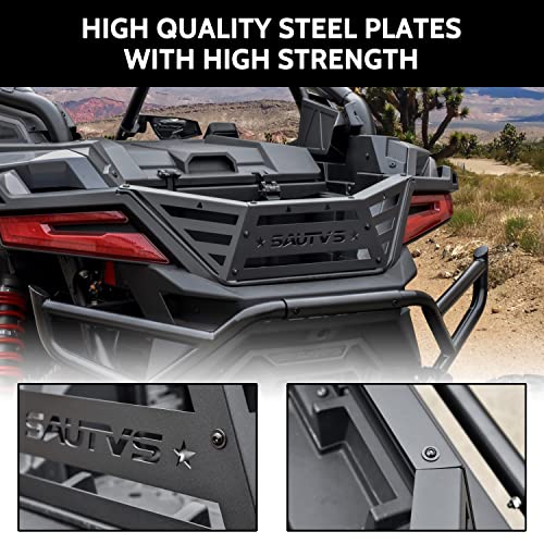 SAUTVS Rear Cargo Bed Extender Tailgate for Polaris RZR PRO R 2022-2025, Heavy Duty Steel Rear Bed Extender Cargo Tailgate Enclosure Rack for Polaris RZR Pro R 2022 2023 2024 2025 Accessories - Image 3