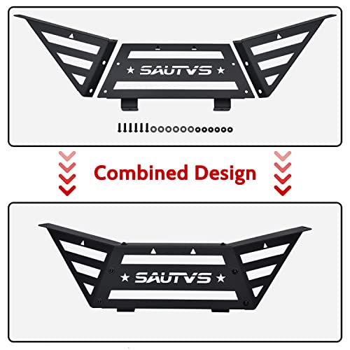 SAUTVS Rear Cargo Bed Extender Tailgate for Polaris RZR PRO R 2022-2025, Heavy Duty Steel Rear Bed Extender Cargo Tailgate Enclosure Rack for Polaris RZR Pro R 2022 2023 2024 2025 Accessories - Image 2