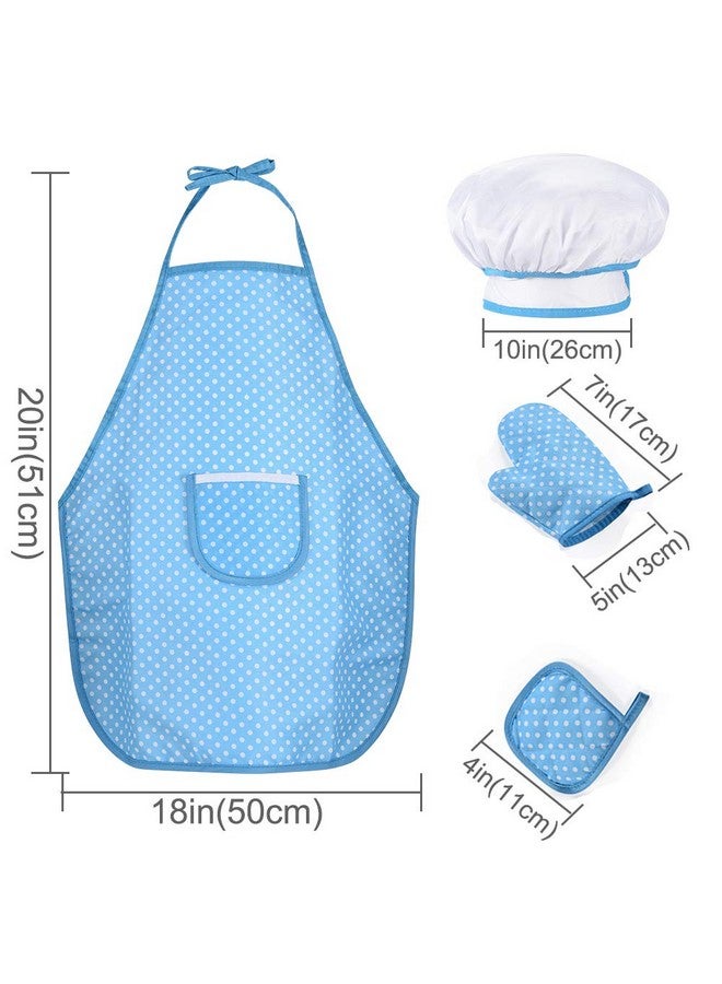 HmiL-U Chef Set For Kids 13 Pcs Kids Cooking And Baking Set Includes Kids Apron Chef Hat Utensils Cooking Mitt For Kids Chef Role Play Set Gift For 3 Year Old Girls And Up(Blue) - Image 5