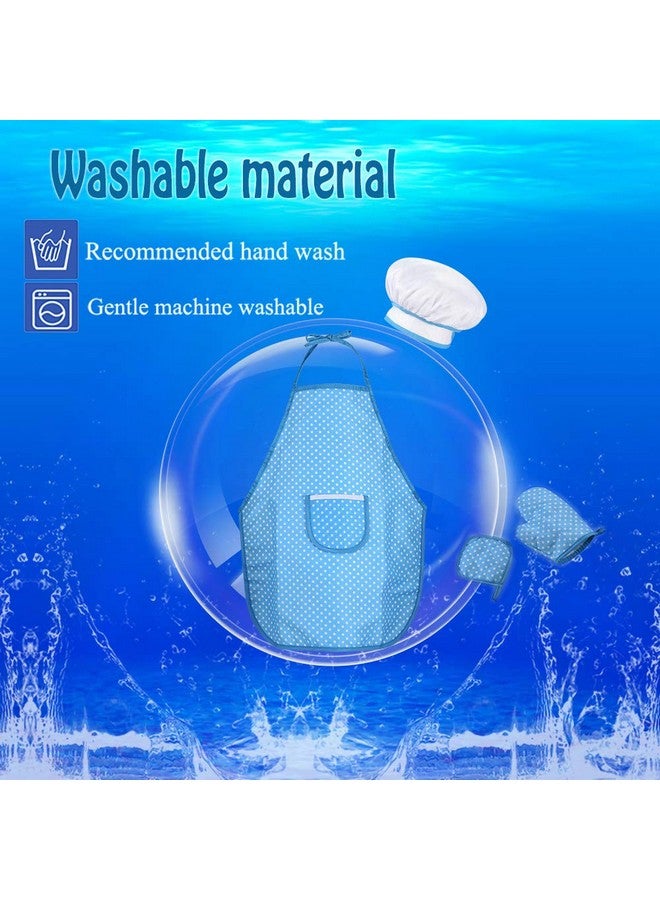 HmiL-U Chef Set For Kids 13 Pcs Kids Cooking And Baking Set Includes Kids Apron Chef Hat Utensils Cooking Mitt For Kids Chef Role Play Set Gift For 3 Year Old Girls And Up(Blue) - Image 4