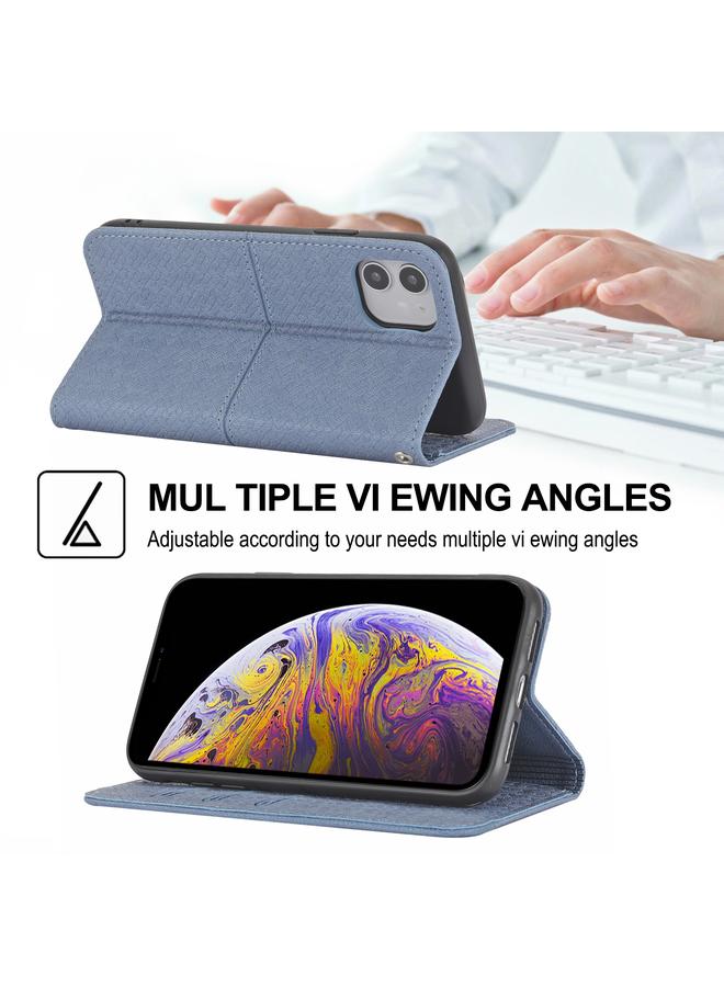 اس-توب جراب لهاتف iPhone 11 مصنوع من جلد البولي يوريثان مع خياطة منسوجة مغناطيسية أفقية مع حامل وفتحات للبطاقات ومحفظة وحبل - Image 5