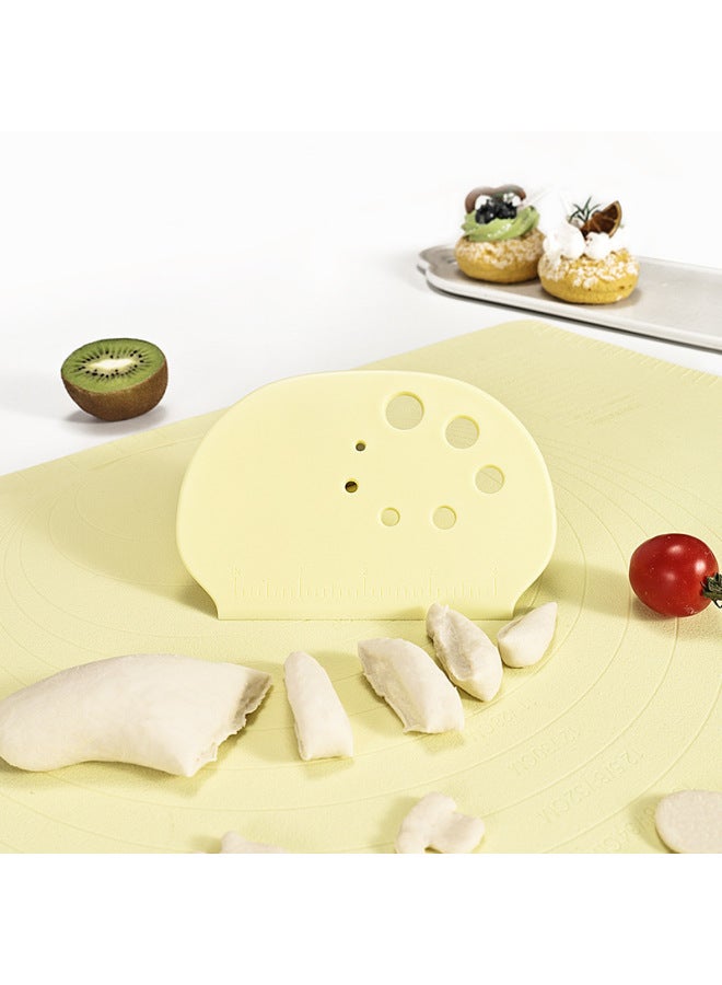 Sale Scraper Cutter Cake Cream Household Silicone Facial Cutter With Scale Scraping Kitchen Baking Tools Special Offer-Color:Nordic Yellow - Image 1