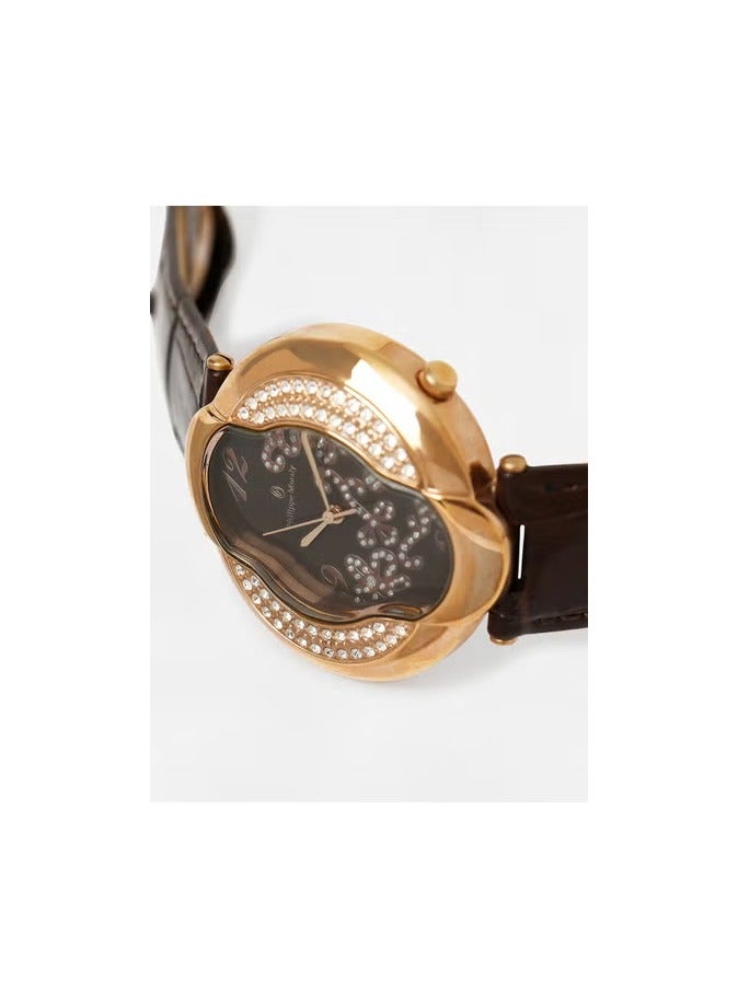 Philippe Moraly Philippe Moraly Leather Strap Analog Wrist Watch LS1042ROO - 40mm  - Image 2