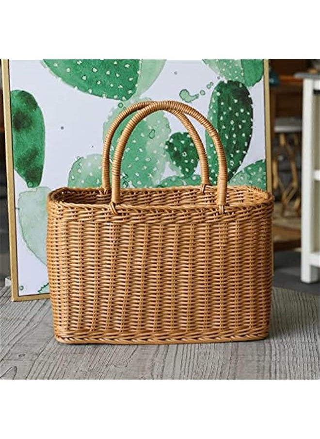 HOOKOR Large Oval Plastic Shopping Basket with Handle for African Market  - Image 2