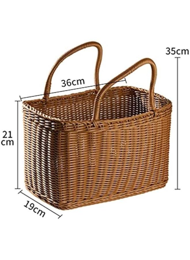 HOOKOR Large Oval Plastic Shopping Basket with Handle for African Market  - Image 3