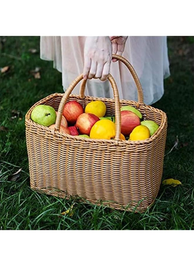 HOOKOR Large Oval Plastic Shopping Basket with Handle for African Market  - Image 4