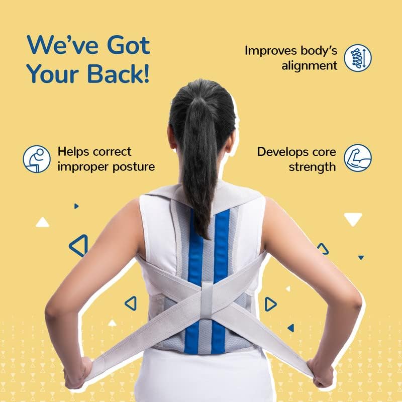 CARESMITH Align Posture Correcter Belt for Men & Women (Size 4) | 4 Sizes | X-Long Metal Bars for Posture Corrector| Back Pain Relief for Back Support | Shoulder Support for Men |Back Straight Belt - Image 3