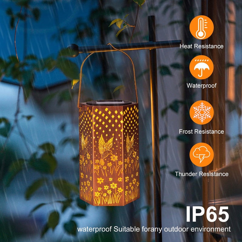 Eandisom Mothers Day Gifts for Mom Grandma - Birthday Gifts for Women, Hummingbird Solar Lights Outdoor, Solar Lanterns Outdoor Waterproof Home Decor, Garden Decor for Outside - Image 4