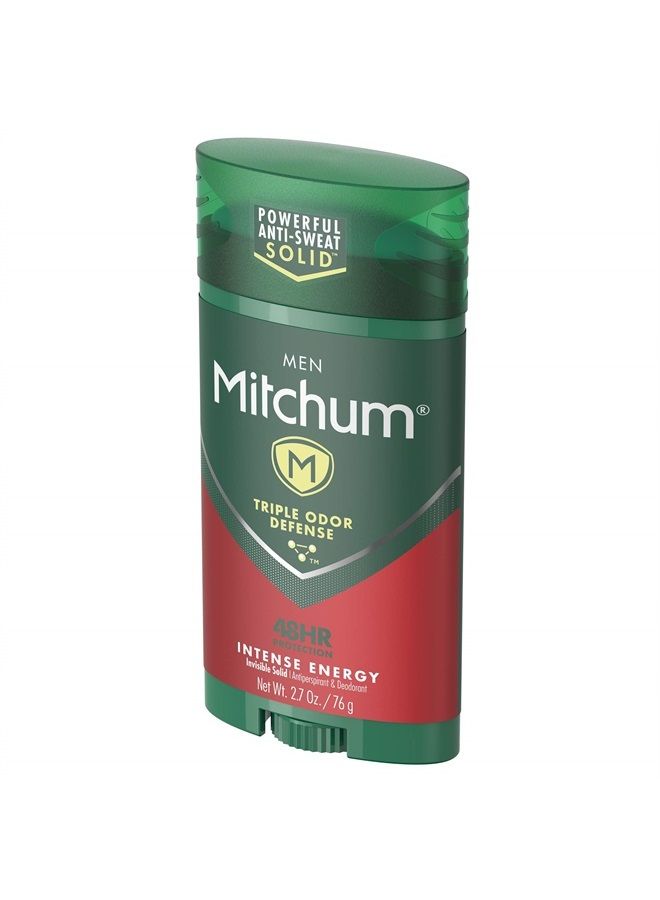 Mitchum Men's Deodorant, Antiperspirant Stick, Triple Odor Defense Invisible Solid, 48 Hr Protection, Dermatologist Tested, Intense Energy, 2.7 Oz (Pack of 1) - Image 3