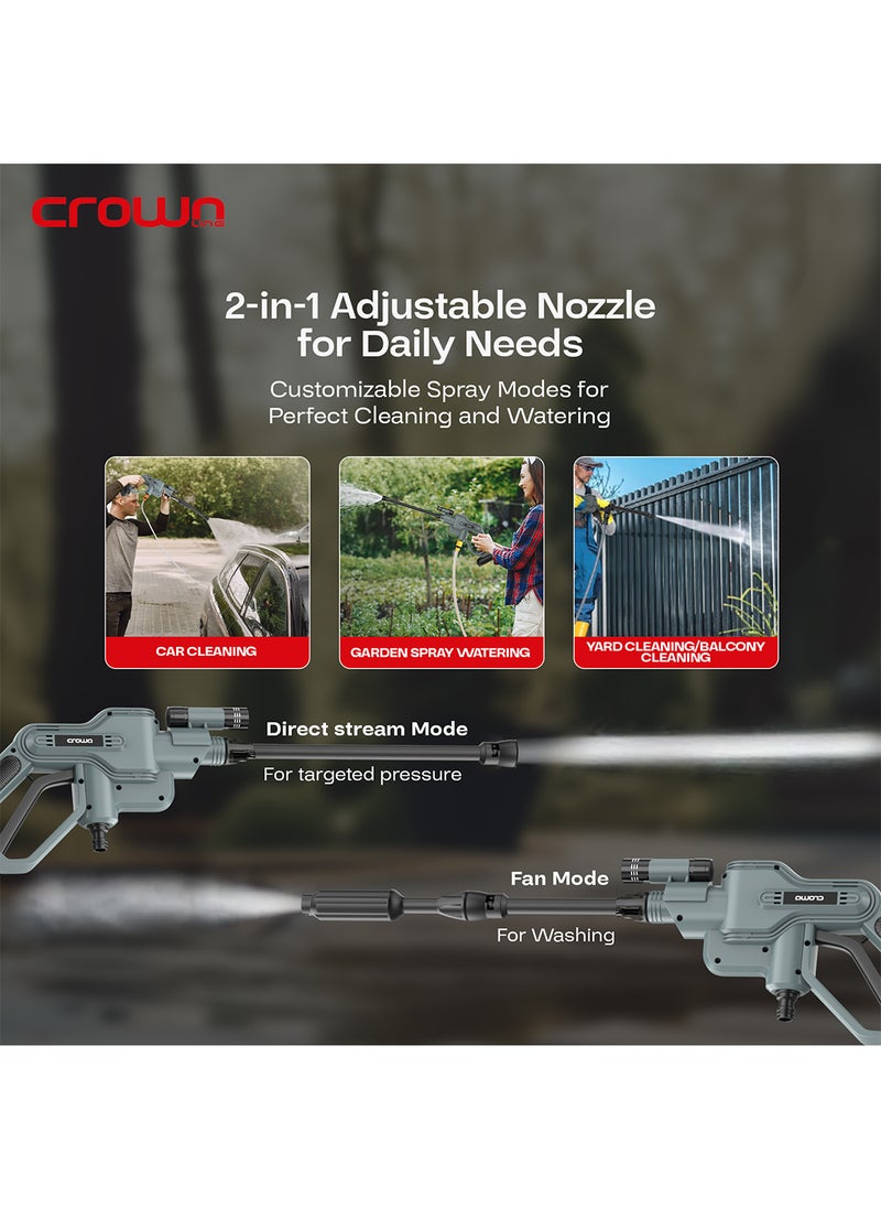 Crownline - 18.5V CPW-264 Cordless Pressure Washer, 200-290 psi/14-20 bar, Battery: DC - Image 1