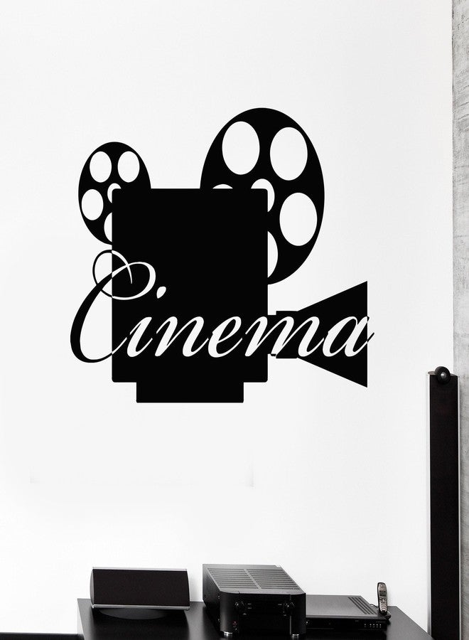 SnappySticker Camera Cinema Film Filming Wall Sticker for Bedroom Living Room Office ? Large Removable Waterproof Vinyl Wall Decal ? Home Decor Sticker Size: 27 X40