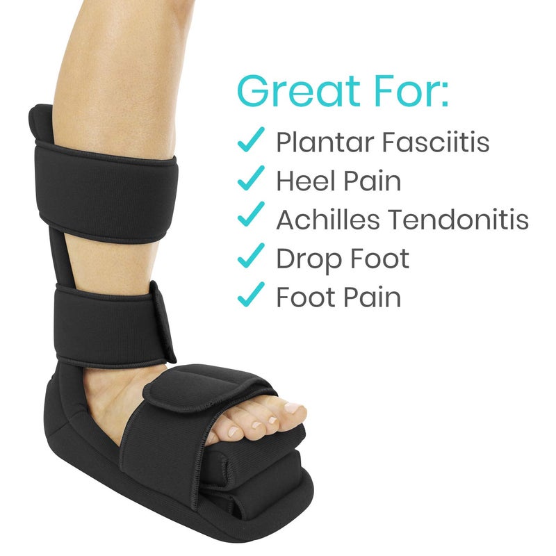 Vive Plantar Fasciitis Night Splint Plus Trigger Point Stretch Wedges  Soft Leg Brace Support Orthopedic Sleeping Immobilizer Stretch Boot Large Mens 8511 Womens 1012 - Image 3