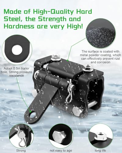 JUQAFY Upgraded Snowmobile Bumper Hitch Bumper Tow Hitch Fits for Ski Doo/Polaris/REV/Arctic Cat/Yamaha, Tongue Type Snowmobile Accessories - Image 4