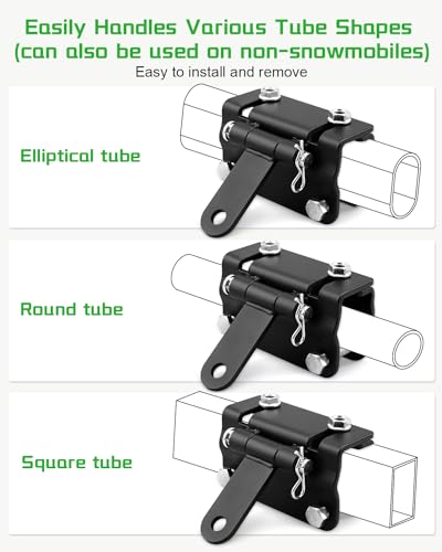 JUQAFY Upgraded Snowmobile Bumper Hitch Bumper Tow Hitch Fits for Ski Doo/Polaris/REV/Arctic Cat/Yamaha, Tongue Type Snowmobile Accessories - Image 5
