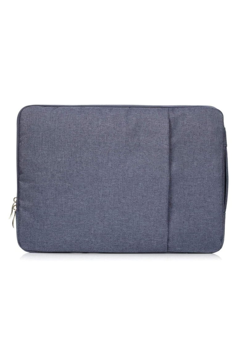 حقيبة كمبيوتر محمول متوافقة مع MacBook Air 13 بوصة A2337 M1 A2179 A1932 2018/2022 Pro 13 بوصة A2338 M1 A2251 A2289 A2159 A1989 A1706 A1708 مع جيب أمامي للملحقات أزرق - Image 3