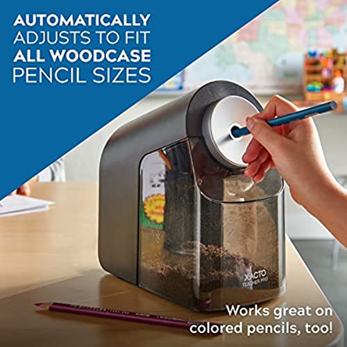 X-ACTO Electric Pencil Sharpener, Heavy Duty Pencil Sharpener for School, Black, 1 Count - Image 4
