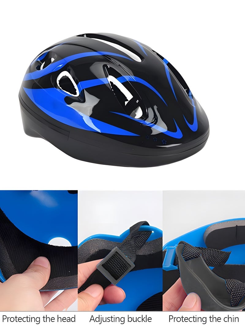 معدات حماية للأطفال خوذة واقية قابلة للتعديل، خوذة للأطفال، وسادات الركبة والكوع، واقي المعصم، معدات حماية رياضية قابلة للتعديل، سكوتر، لوح تزلج، دراجة دوارة، تزلج، ركوب الدراجات، مجموعة أمان - Image 3