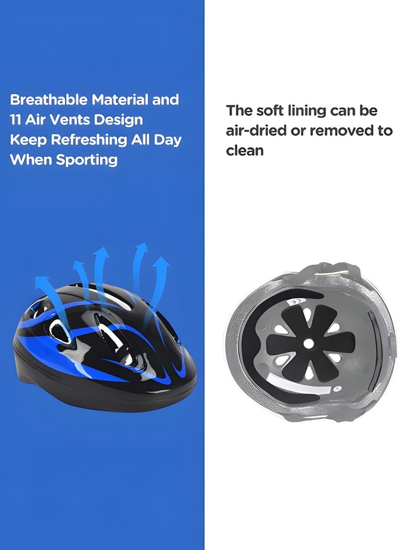 معدات حماية للأطفال خوذة واقية قابلة للتعديل، خوذة للأطفال، وسادات الركبة والكوع، واقي المعصم، معدات حماية رياضية قابلة للتعديل، سكوتر، لوح تزلج، دراجة دوارة، تزلج، ركوب الدراجات، مجموعة أمان - Image 5