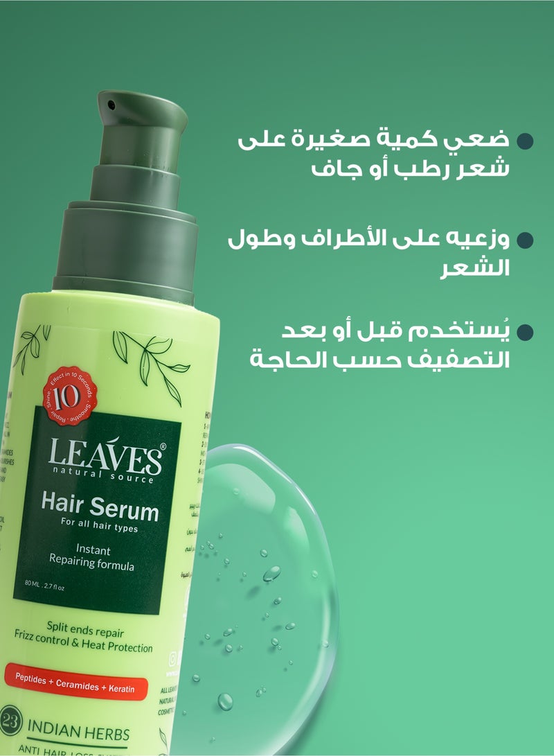 LEAVES Hair serum For all Hair Types Instant Repairing 80ml - Image 5