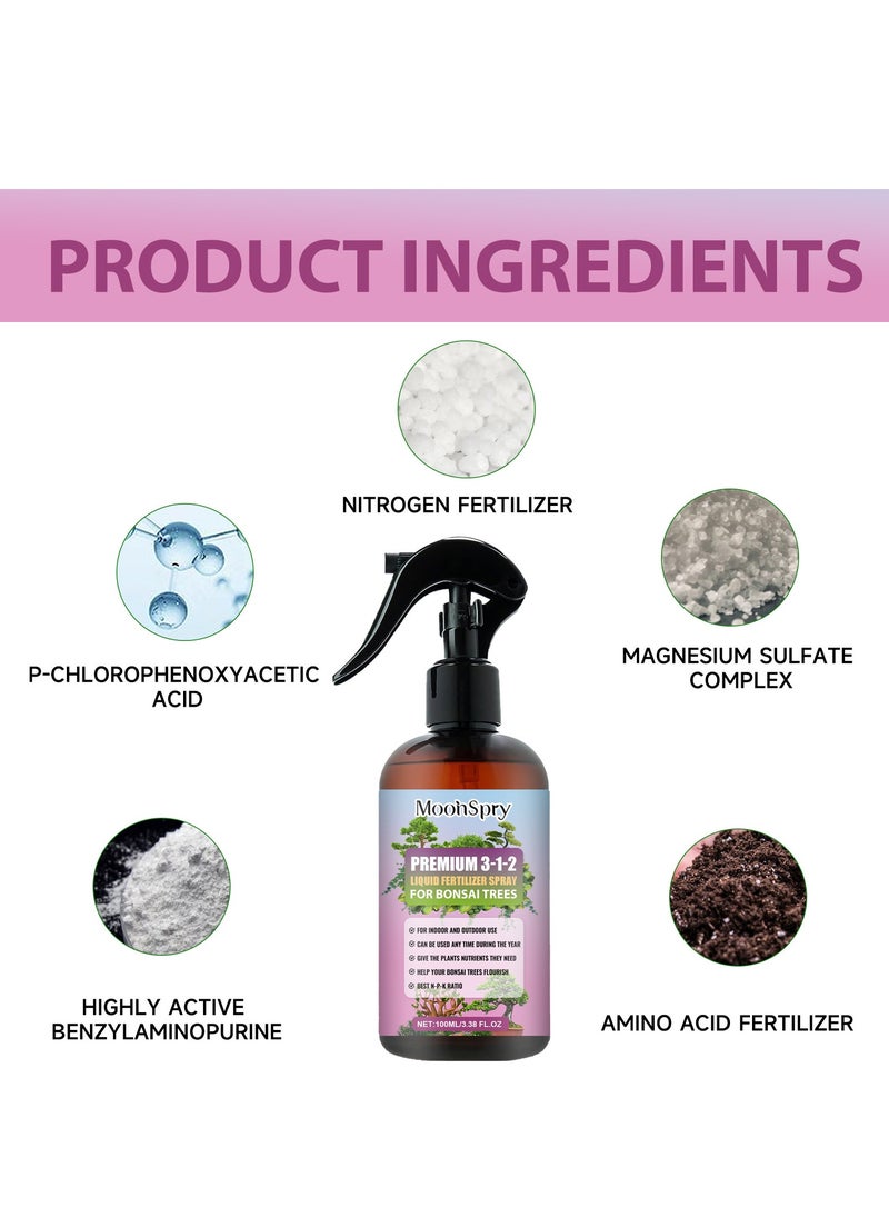 MOONSPRY Liquid Fertilizer Spray for Bonsai Trees,Fertilizer For Indoor And Outdoor Flowers, Vegetables Or Trees  - Image 5