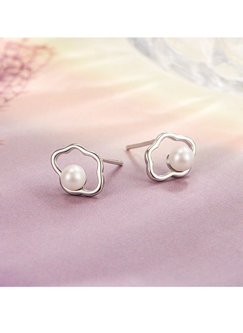 xozgdovg Cloud pearl earrings female light luxury fashion temperament earrings  - Image 2