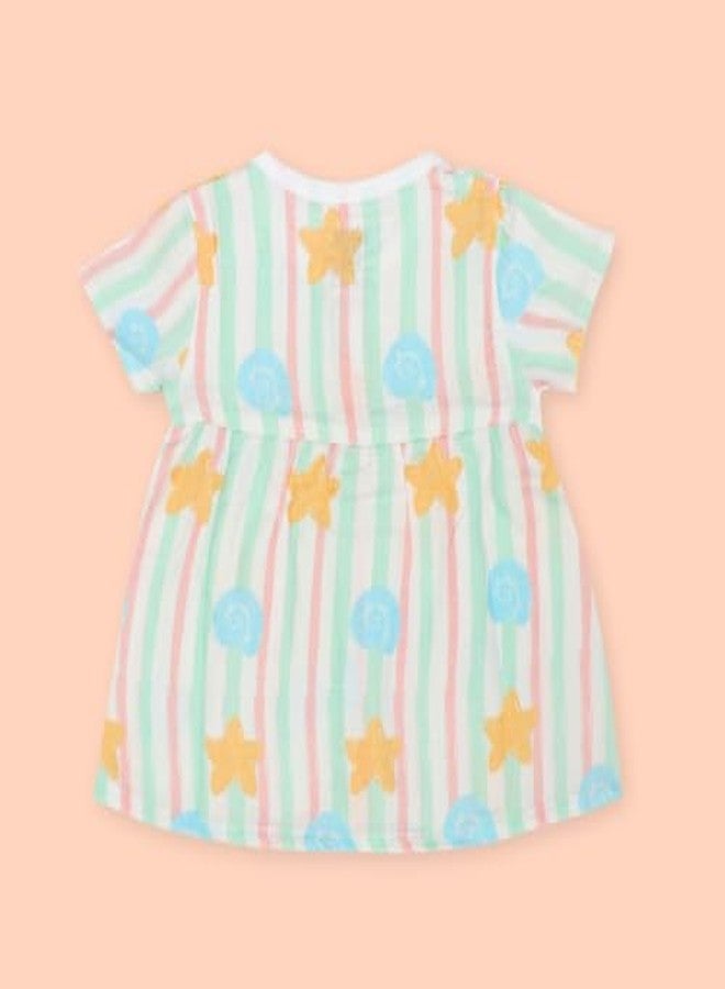 A toddler thing Seaside Punch - Muslin Front Button Frock - Pack of 2-6-12 Months - Image 3