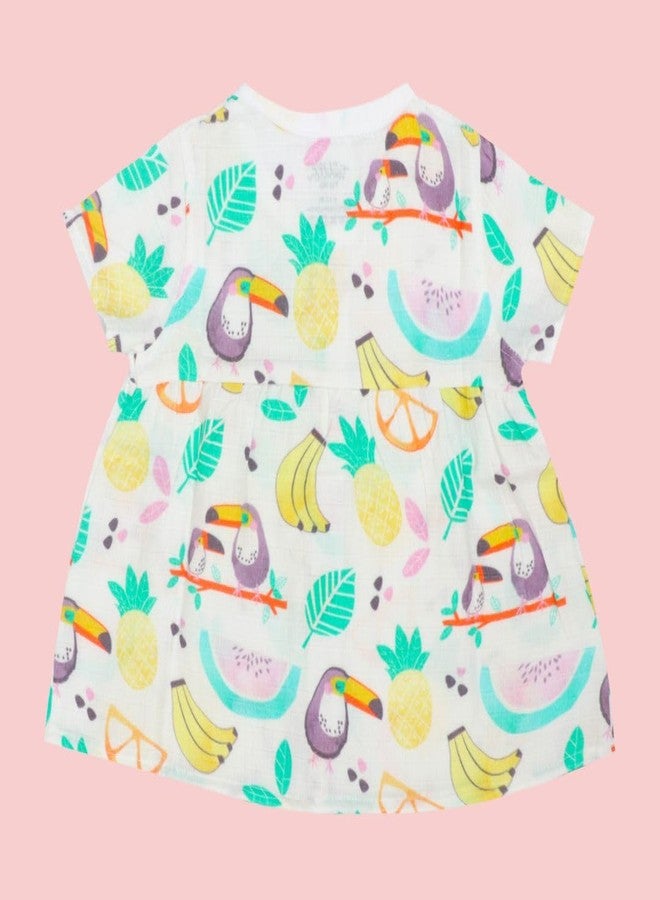 A toddler thing Seaside Punch - Muslin Front Button Frock - Pack of 2-6-12 Months - Image 5