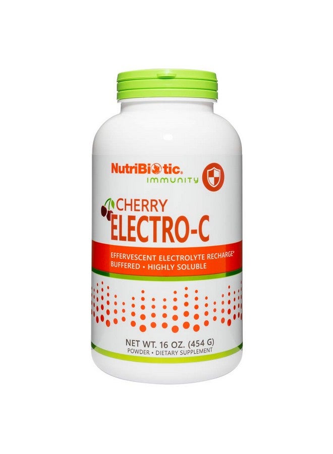NutriBiotic - Cherry Electro-C Vitamin C & Electrolyte Powder, 16 Oz | 850 Mg Vitamin C Per Serving | Effervescent Electrolyte Recharge | Buffered & Highly Soluble | Non-GMO & Gluten Free - Image 1