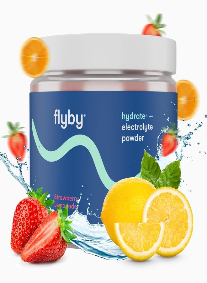 Flyby Electrolytes Powder [ No Added Sugar: Naturally Sweetened ] Contains Potassium, Aquamin™ Calcium & Magnesium, Sea Salt Sodium, Full Spectrum 72 Trace Minerals - Strawberry Lemonade - Image 5