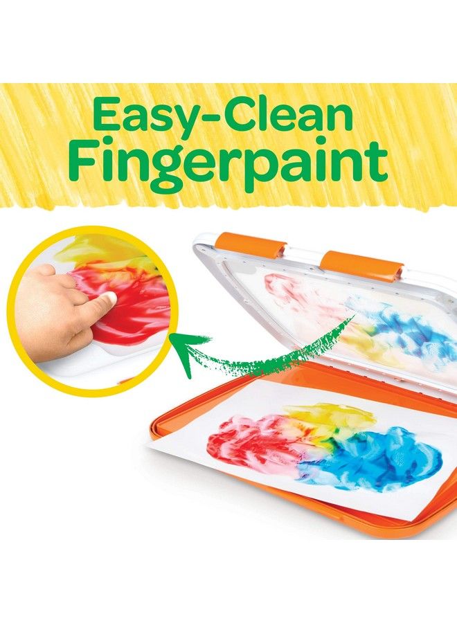 Crayola محطة طلاء الأصابع القابلة للغسيل ، طلاء أصابع أقل فوضى للأطفال الصغار ، هدية للأطفال - Image 5
